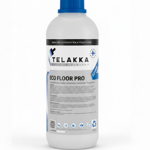 Средство для мойки напольных покрытий.  Telakka ECO FLOOR PRO CLEANING 1л